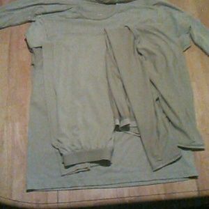 Long john long sleeve shirt and short sleeve shirt
